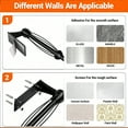 thumbnail image 4 of PIERCINGFUN Paper Towel Holder Under Cabinet, Single Hand Operable Wall Mount with Damping Effect, Self-Adhesive or Drilled for Kitchen Bathroom, 4 of 8