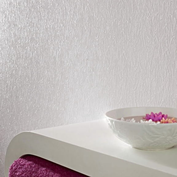 Forest Bark White Paintable Wallpaper