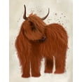 thumbnail image 2 of Fab Funky 15x18 White Modern Wood Framed Museum Art Print Titled - Highland Cow 2, Full, 2 of 4