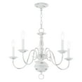 thumbnail image 5 of Livex Lighting Williamsburgh 5 Light Chandelier in Antique White, 5 of 11