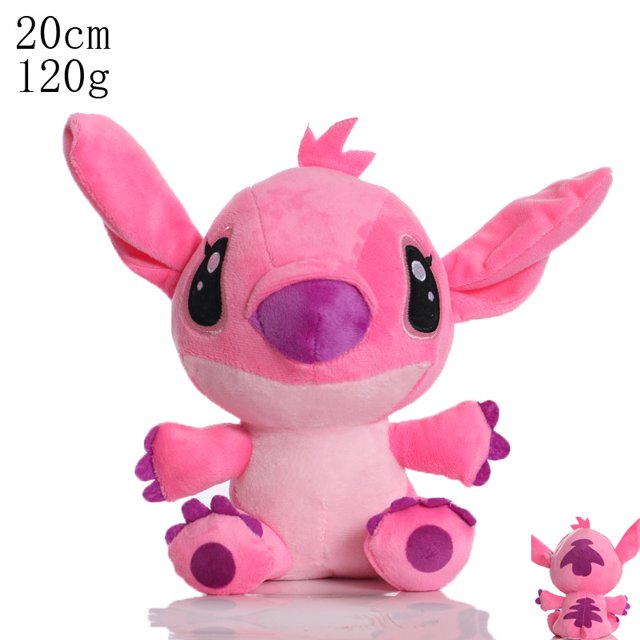 JM 8 pulgadas Stitch peluche juguete Stitch estrella bebé muñeca colgante muñeca (rosa) JM