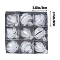 thumbnail image 3 of Btomtd 9pcs 3.15"/8cm Silver White Christmas Ball Ornaments Set, Multiple Styles of Christmas Tree Decorations for Holiday and Themed Party Use, C, 3 of 6