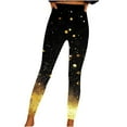 thumbnail image 3 of lcziwo Lightning Sales of Today Prime, Women's Sequin Printed Leggings Fashion Glitter Sparkle Print New Years Pants Casual High Waist Compression Tummy Control Yoga Tights Multicolor XXL, 3 of 7