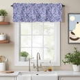 thumbnail image 2 of Blue Purple Paisley Floral Valance Curtain for Windows Retro Abstract Watercolor Paisley Floral Rod Pocket Curtain Valances Short Window Treatments for Kitchen Bathroom Laundry Basement 60 x 18 Inch, 2 of 9