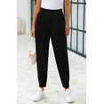 thumbnail image 2 of Womens Summer High Waisted Ankle Length Trouser Slacks With Pockets, 2 of 18