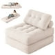 thumbnail image 2 of MAGMALIFE Sofá Plegable 2 en 1, Terciopelo Suave, Relleno de Memory Foam, Respaldo Antideslizante, Color Beige, 85x85x78 cm, Se Convierte en Cama, Ideal para Sala, Recámara u Oficina, 2 of 8