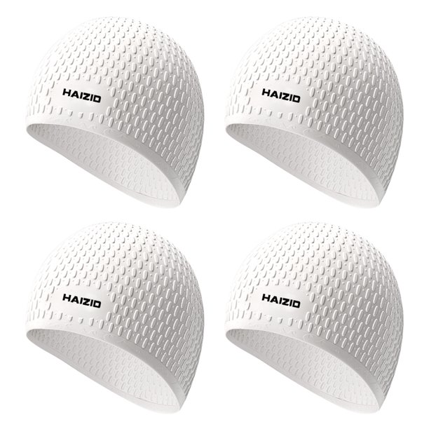 Tapa Baño Natación Silicona 4 Piezas para Impermeable Corto/largo () Blanco