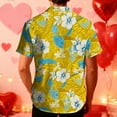 thumbnail image 6 of Giftesty Unisex Regular Fit Tropical Hawaiian Print Short Sleeve Button Down Collar Casual Camp Shirt, 6 of 9