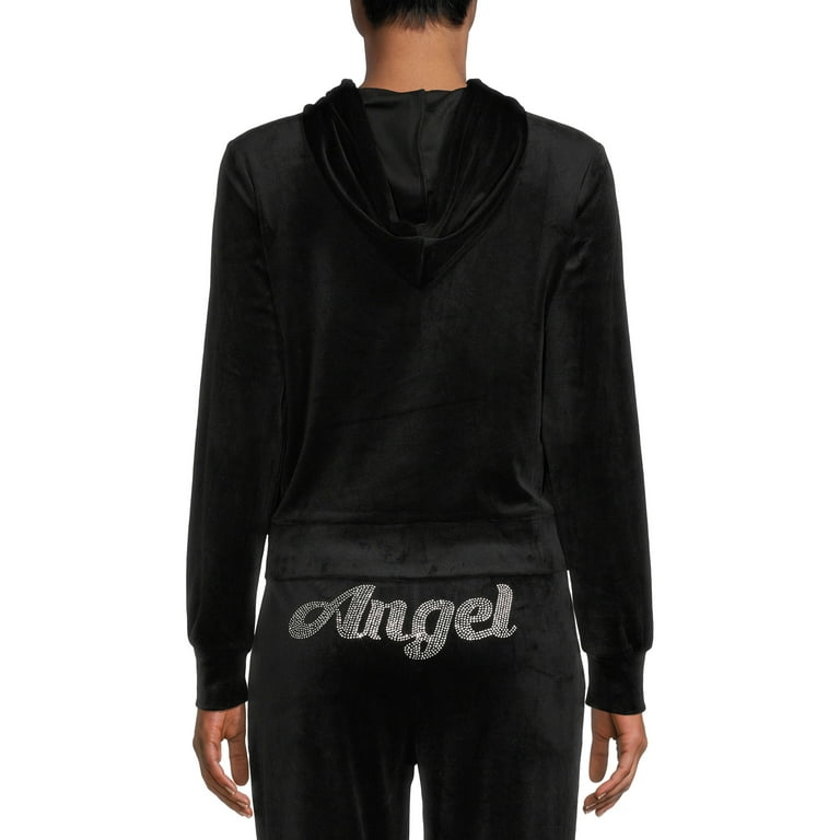 No Boundaries Juniors Embellished Velour Jacket Walmart