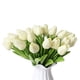 thumbnail image 1 of Flores artificiales Advancent 5 uds Tulipanes PU decoración de fiesta leche blanca, 1 of 6