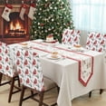 thumbnail image 4 of Christmas Cardinal Bird Chair Back Covers Set of 6, Red Bird Pine Leaves Farmhouse Stretch Dining Chair Back Slipcovers Removable Seat Cover for Kitchen Restaurant Hotel Cafe, 4 of 9