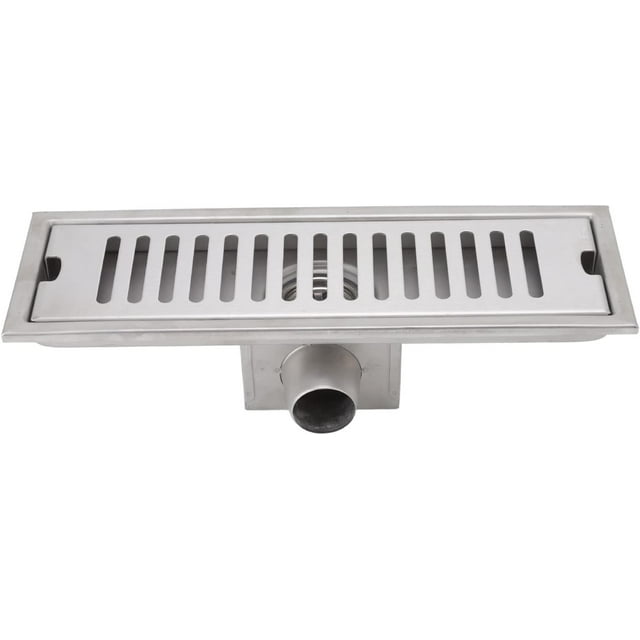 Drenaje de Piso, Drenaje de Ducha Lineal Canal de Drenaje de Piso de Ducha Rectangular Drenaje Rápido con Válvula de Retención Antiolor para Baño Cocina, Coladeras de Desagüe