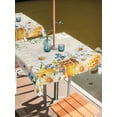 thumbnail image 2 of Outdoor Tablecloths with Umbrella Hole & Zipper, Daisy Spring Floral 54x54 Inch Square Tablecloths, Farmhouse Botanical Green Leaves Waterproof Table Cloth, Patio/Pool/Picnic Table Covers, 2 of 8
