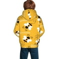 thumbnail image 6 of Kll Unisex Kids Boys Girls Hooded Pocket Pullover Hoodies-Cute Bee Butterfly Yelllow, 6 of 9