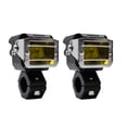 thumbnail image 1 of Mistaha Rectangular Lens Dual Color Motorcycle Headlight with 4 Light Modes - Die-cast Aluminum Alloy, 90W, IP67 Waterproof, 9000LM, 6000K/3000K, 1 of 7