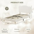 thumbnail image 4 of CazToi Cama tamaño Individual XL tapizada, cama suave de vellón de cordero, cama plataforma resistente con listones de madera, no necesita somier, 4 of 7
