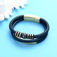 thumbnail image 6 of 3 Layers Urn Bracelet for Ashes Leather Cremation Bracelet for Human Ashes Stainless Steel Ashes Bracelet Memorial Cremation Jewelry Keepsake Bangle for Men, 6 of 9