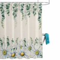 thumbnail image 2 of Shower Curtain for Bathroom Farmhouses Daisy Eucalyptus Leaves on Linen Waterproof Bath Curtains Shower Curtains with Hooks,Flower Leaf Bathroom Curtain Privacy Drapes for Bathtubs Toilet 36x72in, 2 of 9