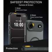 for iPhone Air Case, Compatible with MagSafe, Translucent Matte Shockproof Anti-Slip Anti-Fingerprint Pocket-Friendly Phone Case Cover - Gray