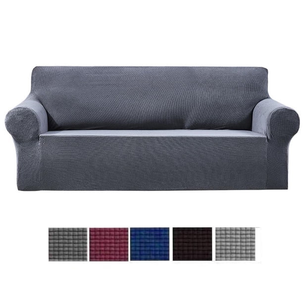 Bearachild Funda elástica para sofá, sofá, salón, silla reclinable, funda protectora Decoración del hogar gris carbón