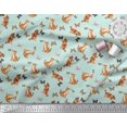 thumbnail image 2 of Soimoi Green Velvet Fabric Insect & Cat Animal Decor Fabric Printed BTY 58 Inch Wide, 2 of 3