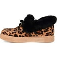 thumbnail image 2 of Journee Collection Womens Midnight Faux Fur Lined Leopard Print Moccasins, 2 of 6