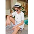 thumbnail image 6 of Arshiner Boys Short Sleeve Button Down Shirt Texture Summer Beach Vacation Shirt 7-8 Years, 6 of 8