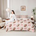 thumbnail image 4 of Erosebridal Football Print Bedding Comforter Set 7-Piece for Boys Girls,Kids Teens Sport Theme Pink Bowknot King Bedding Sets,Luxury Bedroom Decor, 4 of 6