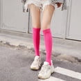 thumbnail image 3 of Dengjunhu 1 Pair High Socks Comfortable Candy Color Anti-slip Allergy Free Anti-Fatigue Slimming Breathable Women Cotton Knee High Socks for Outdoor, 3 of 7