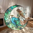 thumbnail image 6 of Fairy Flower on Moon Acrylic Window Hanging – A Magical Faux Stained Glass Decoration, Perfect Gift for Mom, Grandma, or Fantasy Lovers., 6 of 6
