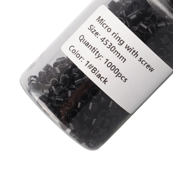 Hair Extension Link Beads, 1000pc Aluminum Kit, Smooth, Safe For All Hair Types