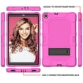 thumbnail image 5 of Dteck Galaxy Tab A 10.1 2019 Case, Dual Layer Hybrid Rugged Shockproof Case Kickstand Hard Protective Cover for Samsung Galaxy Tab A 10.1 inch 2019 Model SM-T510/T515, Rose, 5 of 7