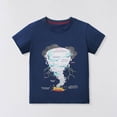 thumbnail image 2 of Boys T Shirts Kids Toddler Boys Summer Casual T Shirt Cartoon Tornado Print Short Sleeved Breathable Top Summer Tops Navy 2 Years-3 Years, 2 of 7