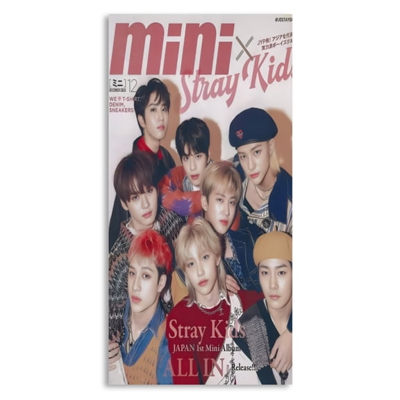 Wall Poster for Bedroom Decor Art Print - Band Kpop Stray Kids (Size: 8'x16')
