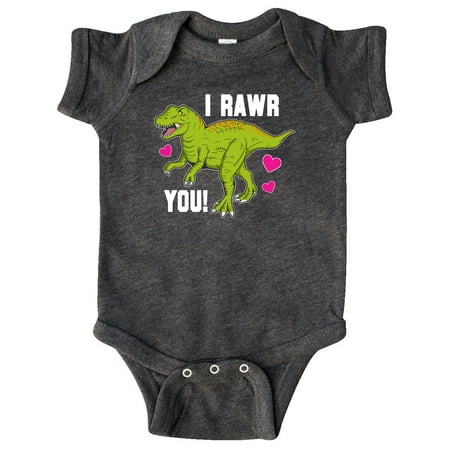

Inktastic I Rawr You Tyrannosaurs with Hearts Gift Baby Boy or Baby Girl Bodysuit
