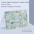 thumbnail image 3 of Yayeee Toggle Light Switch Wall Plate 2-Gang 4.56"x4.48" Decorative Outlet Cover, Floral Easter, 3 of 7