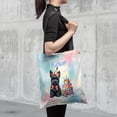 thumbnail image 4 of Happy Birthday Cute Puppy Scottish Terrier with Cake Gifts Party Hat All Over Print 3D Canvas Tote Bag Scottie Dog Lover Gifts Reusable Handbag - 00029, 4 of 5