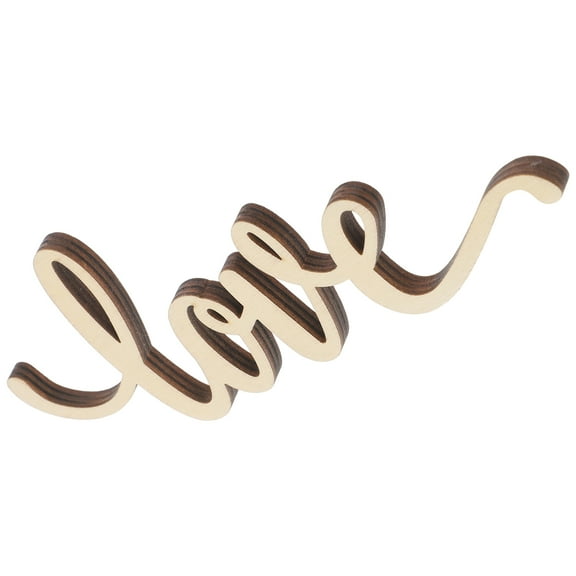 WORGEOUS Unfinished Wooden Love Sign Wall Art Decor For Living Room Family Room And Home Decorations Great For Diy Craft Projects