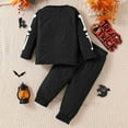thumbnail image 5 of Back To School Clothes Boys Boys Skeleton Outftis Long Sleeve Hoodie Pants 2 Piece Set Halloween Casual Wear Baby Outfits Boy Black 0 Months-3 Months, 5 of 7