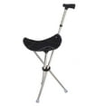 thumbnail image 2 of Bastón plegable,Asiento de bastón plegable portátil y ligero para personas mayores,Bastón con asiento taburete silla resistente,Taburete con muleta plegable para hombres y mujeres Negro, 2 of 10