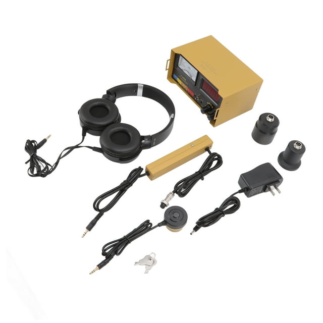 Détection de Fuite d'Eau, Kit d'Accessoires de Détecteur de Fuite de Tuyau d'Eau Haute Capacité Réglable en Volume Multifréquence LCD pour Plomberie Intérieure Extérieure, US 100-240v