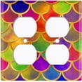 thumbnail image 3 of Metal Light Switch Plate Outlet Cover Mermaid Colorful MER007, 3 of 13