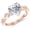 Rose Gold, variant on 0.63 CTW Twisting Infinity Gold and Diamond Split Shank Pave Set Diamond Engagement Ring w/ 0.5 Ct Heart Cut (I Color VS2 Clarity Center) Platinum Size-9.0