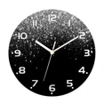 thumbnail image 2 of Black Glitter Jewelry Falling Gems Sparkle ShinyPrint Wall Clock Living Room Big Round Hanging Silent Wall Clocks Decor（14 Inch）, 2 of 6