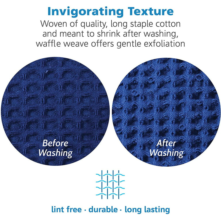 Waffle Weave Bath Towel 100% Natural Cotton Quick Dry Lint Free