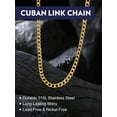 thumbnail image 6 of Bandmax 4MM Cuban Link Chain Necklace for Men Women Stainless Steel 14K Gold Plated Flat Curb Chain 20 Inches Rapper Mens Jewelry Birthday Father Day Gift for Dad Son Husband Grandpa, 6 of 9