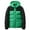 Green, variant on safuny Mens Hooded Jacket Water Puffer Jacket Full Zip Up Windproof Winter Jacket with Zip Pockets Green L