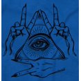thumbnail image 2 of Illuminati Pyramid All Seeing Eye Women's Graphic T Shirt Tees Brisco Brands X, 2 of 3