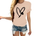 thumbnail image 1 of Pxiakgy Vente Chaude! T-Shirt Trèfle de la Saint-Patrick pour Femmes Chanceux Irlandais Manches Courtes T-Shirt Graphique Trèfle Mode Décontractée Imprimé Amour Col Rond Manches Courtes T-Shirt, 1 of 4
