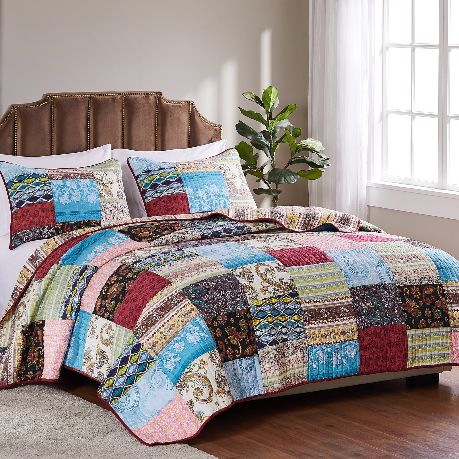 Global Trends Bentley 100% Cotton Quilt and Pillow Sham Set
